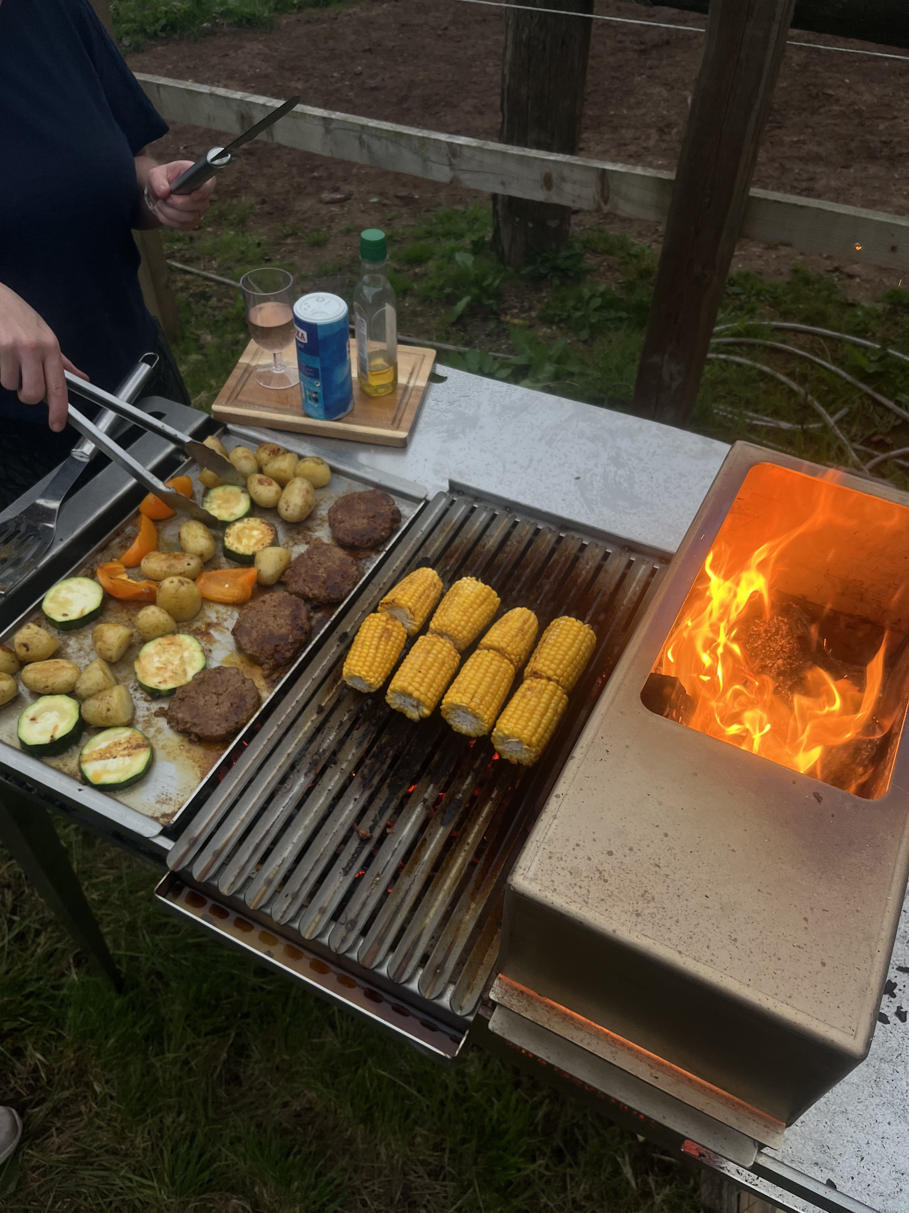 Bespoke steel BBQ fabrication - finished photograph 1