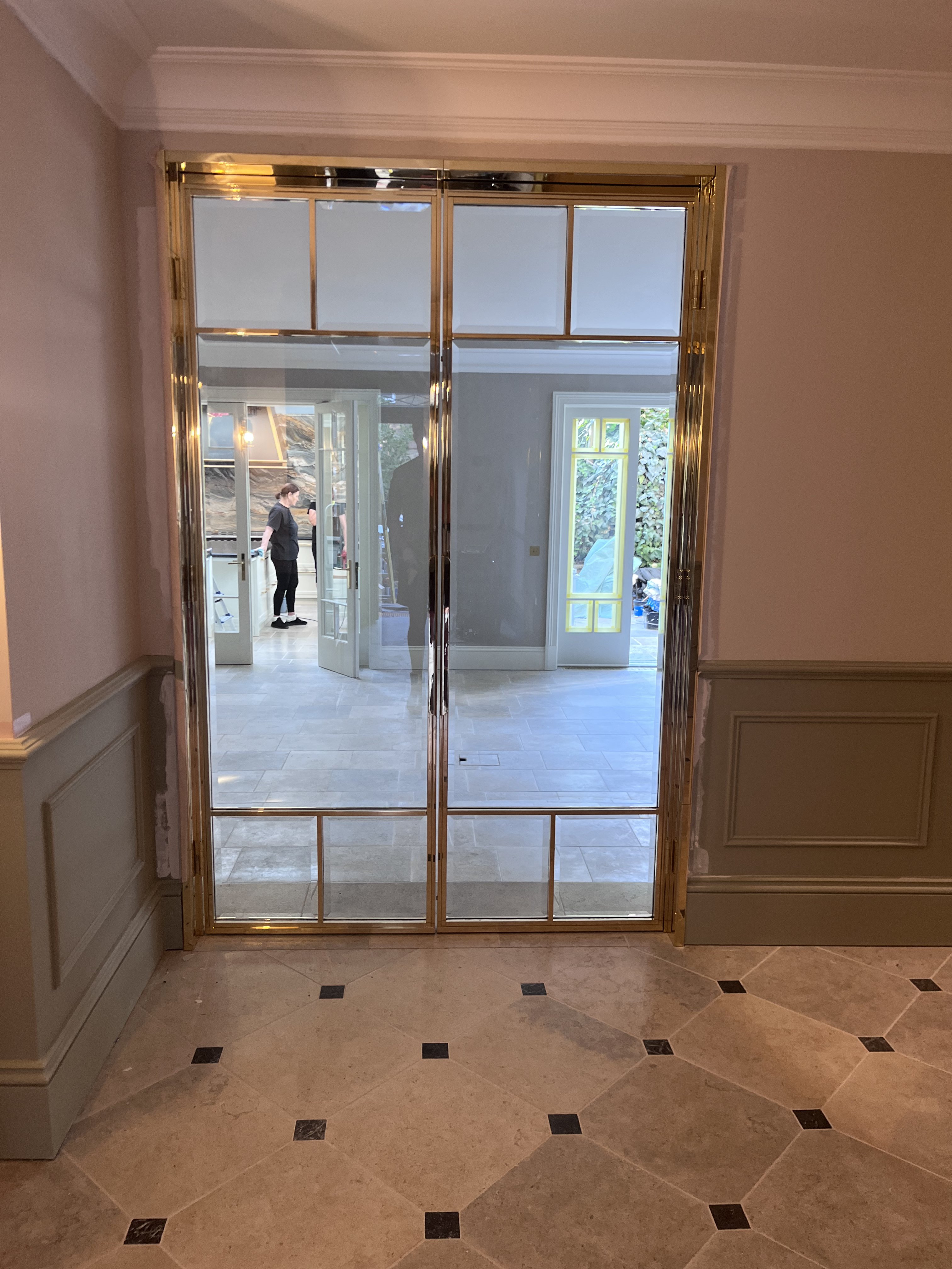 Bespoke brass architectural door - finished photograph 7