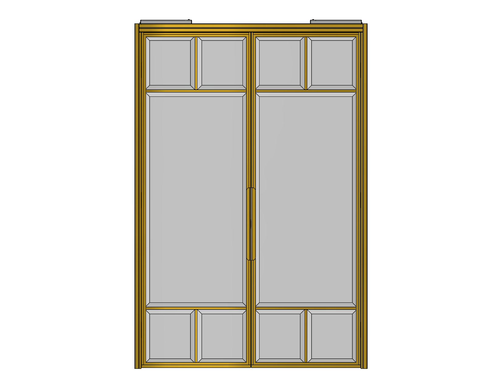 Bespoke brass architectural door - finished photograph 4