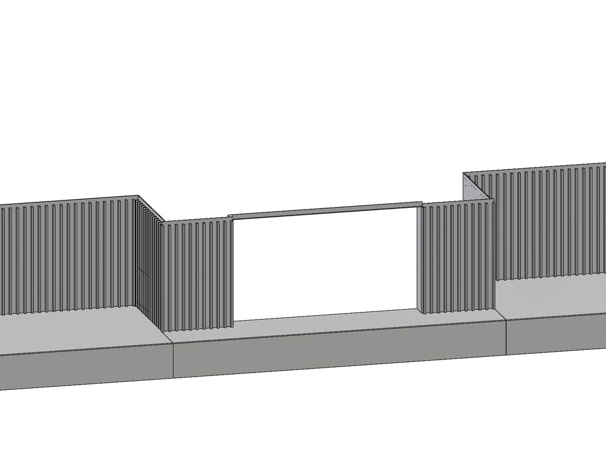 Fireplace surround close up, 3D CAD model
